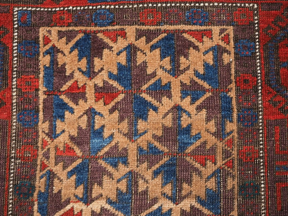 ANTIQUE TRIBAL BALUCH RUG WITH SUPERB COLOUR, CIRCA 1880. View VI