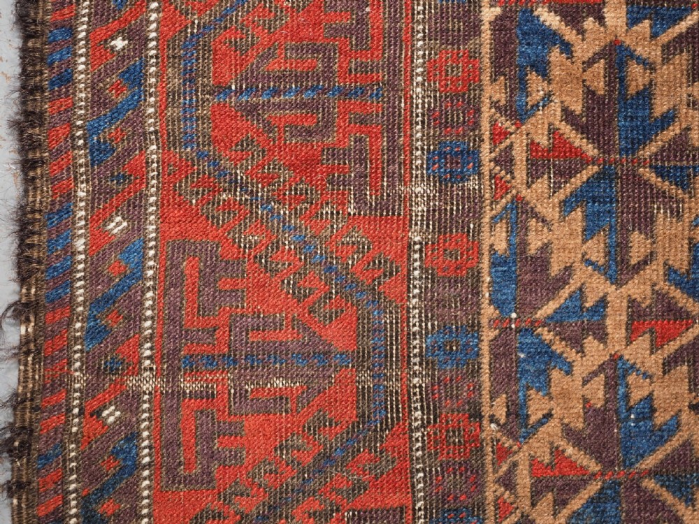 ANTIQUE TRIBAL BALUCH RUG WITH SUPERB COLOUR, CIRCA 1880. View VII