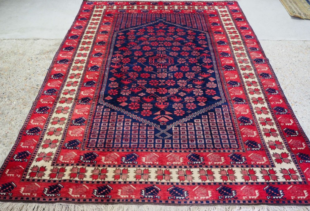 OLD TURKISH YAGCIBEDIR VILLAGE CARPET, TRADITIONAL DESIGN, CIRCA 1930. View II