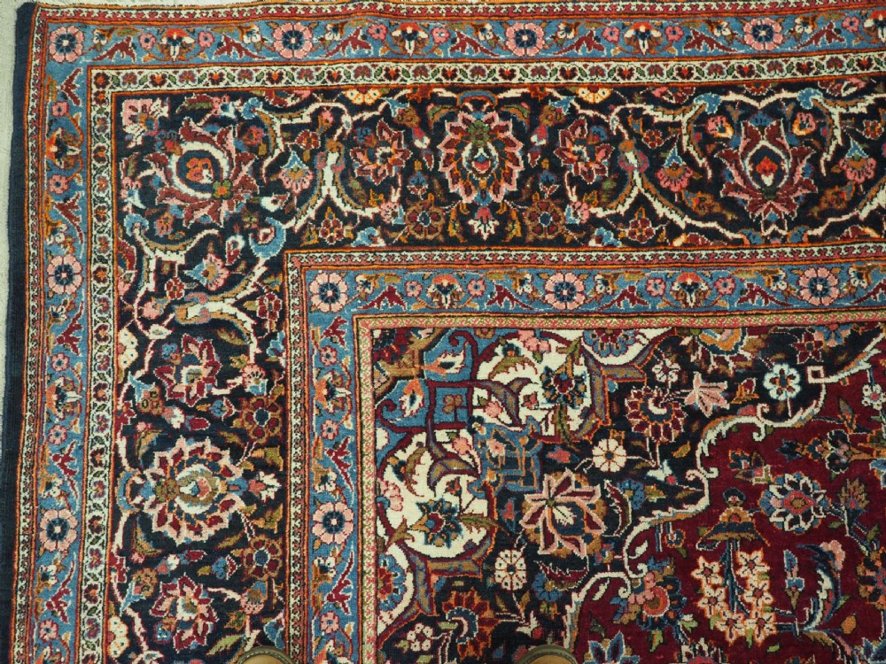 ANTIQUE KASHAN CARPET, GOOD EXAMPLE WITH CLASSIC DESIGN & COLOUR, CIRCA 1920 View VI