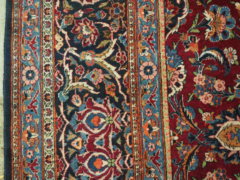 ANTIQUE KASHAN CARPET, GOOD EXAMPLE WITH CLASSIC DESIGN & COLOUR, CIRCA 1920 View VII