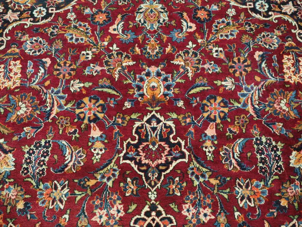 ANTIQUE KASHAN CARPET, GOOD EXAMPLE WITH CLASSIC DESIGN & COLOUR, CIRCA 1920 View VIII