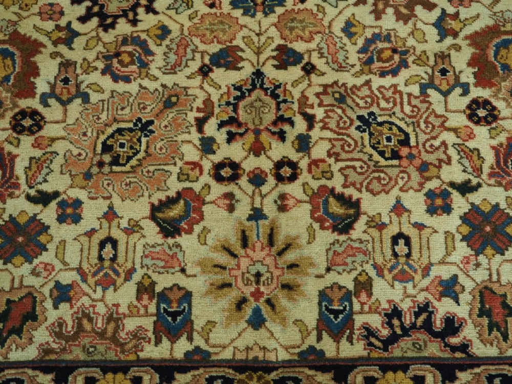 ANTIQUE TABRIZ CARPET, IVORY GROUND WITH SOFT PASTEL COLOURS, CIRCA 1920. View XI