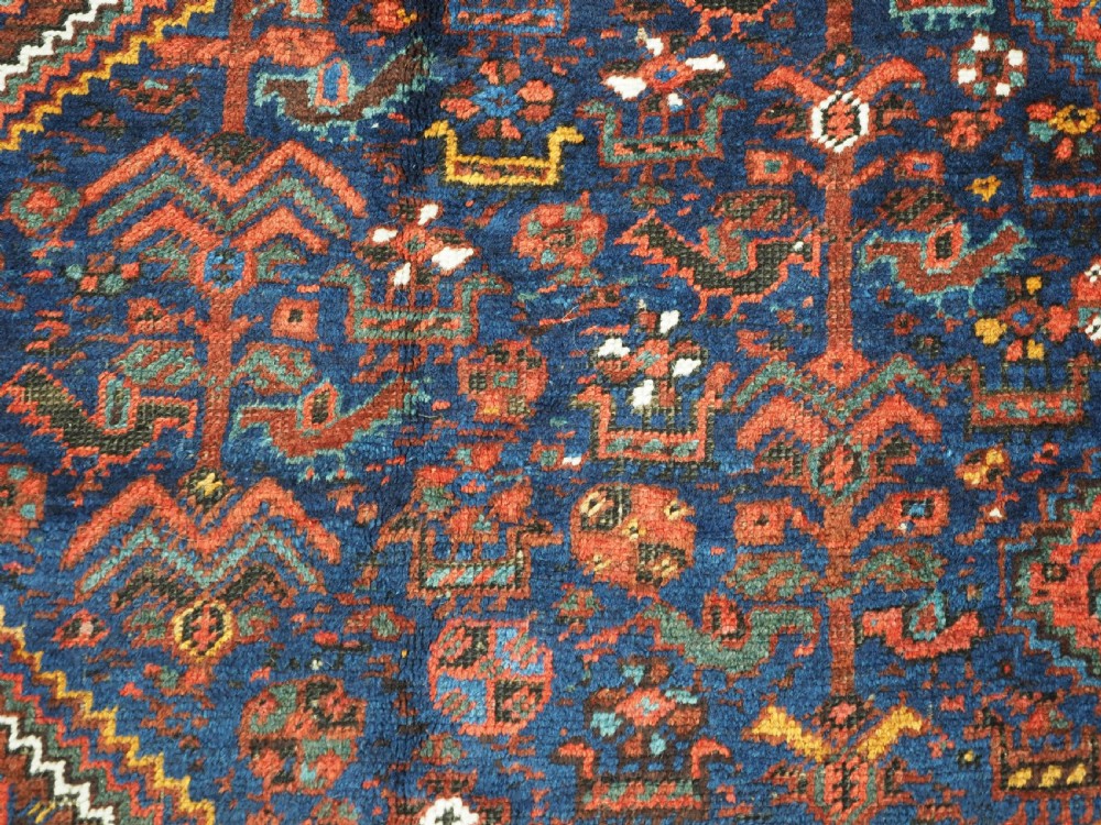 ANTIQUE TRIBAL KHAMSEH BIRD CARPET, EXCELLENT EXAMPLE, CIRCA 1900. View XIV