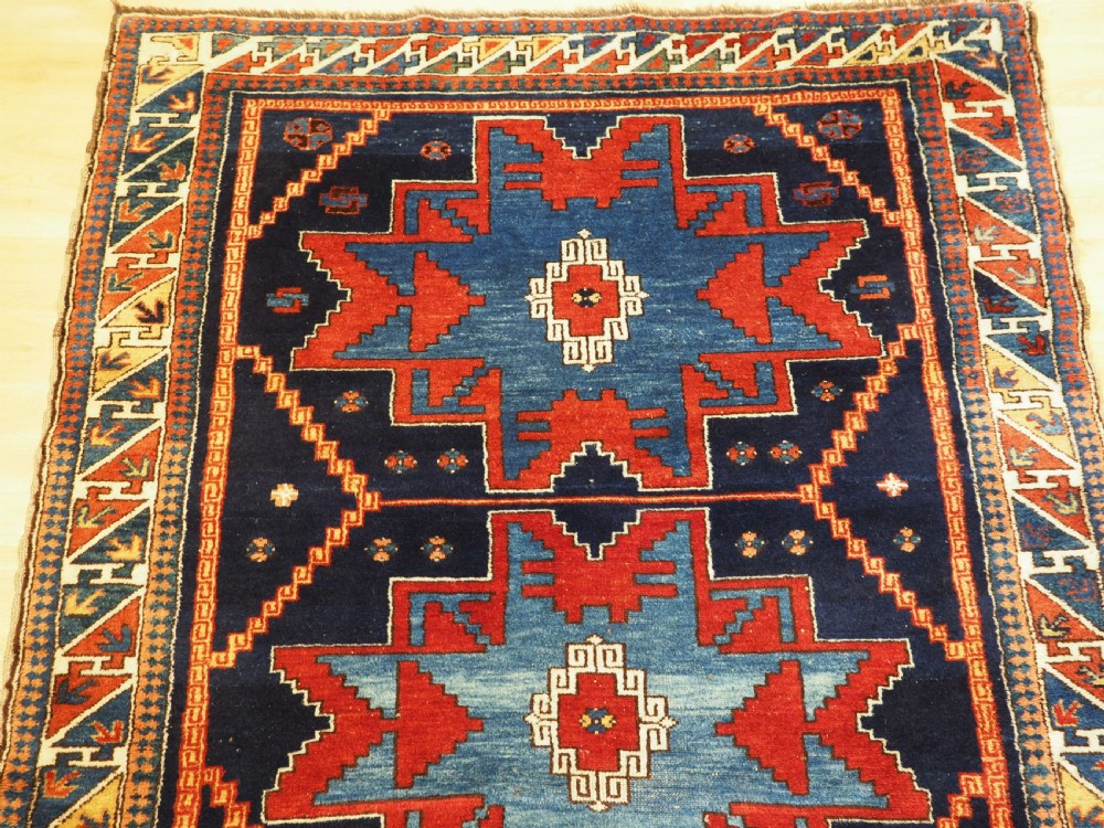 ANTIQUE CAUCASIAN DERBENT RUG WITH SUPERB COLOUR, CIRCA 1900. View III