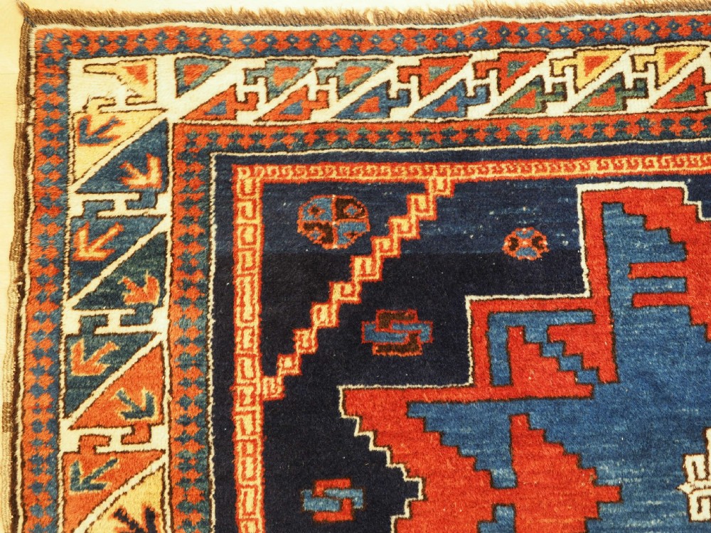 ANTIQUE CAUCASIAN DERBENT RUG WITH SUPERB COLOUR, CIRCA 1900. View VI