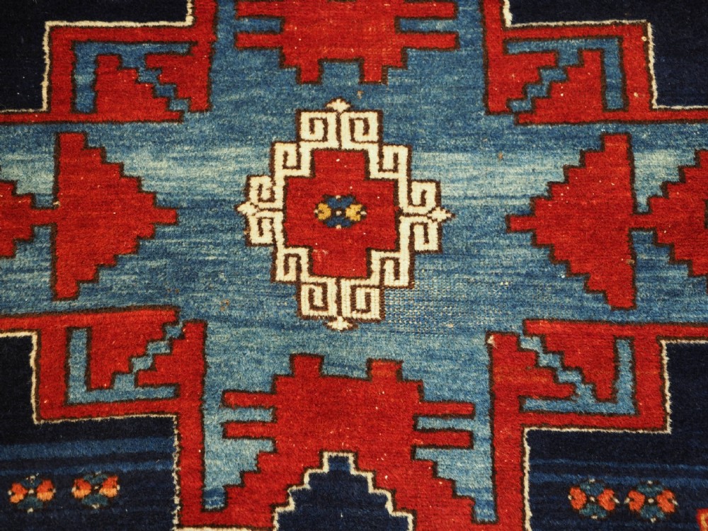 ANTIQUE CAUCASIAN DERBENT RUG WITH SUPERB COLOUR, CIRCA 1900. View IX