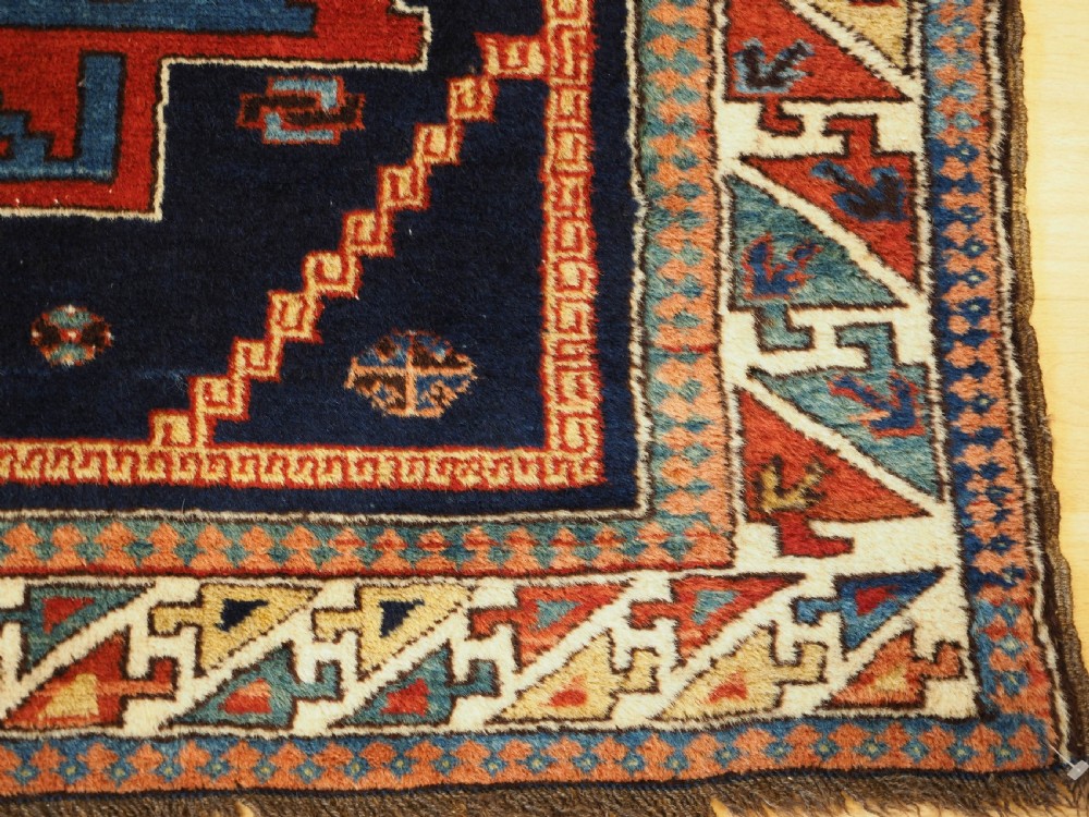 ANTIQUE CAUCASIAN DERBENT RUG WITH SUPERB COLOUR, CIRCA 1900. View XX