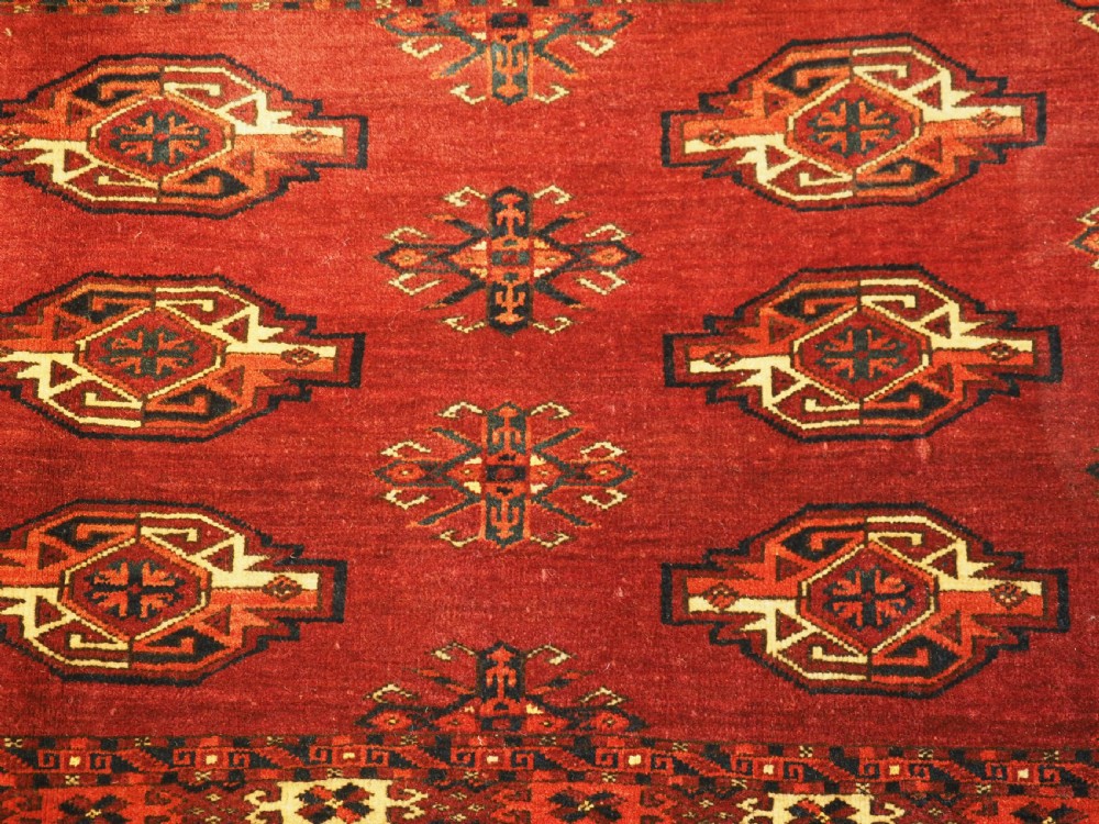ANTIQUE ERSARI TURKMEN 9 GUL CHUVAL, GREAT CONDITION, CIRCA 1900. View VII