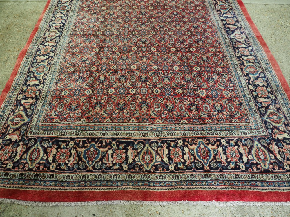 OLD MAHAL CARPET WITH ALL OVER HERATI DESIGN, FULL PILE, CIRCA 1930. View V