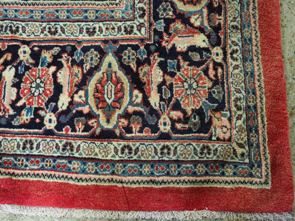 OLD MAHAL CARPET WITH ALL OVER HERATI DESIGN, FULL PILE, CIRCA 1930. View X