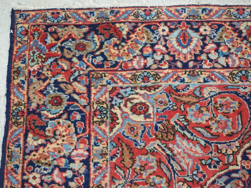 ANTIQUE TABRIZ CARPET, TRADITIONAL DESIGN, SMALL ROOM SIZE, CIRCA 1920. View VI