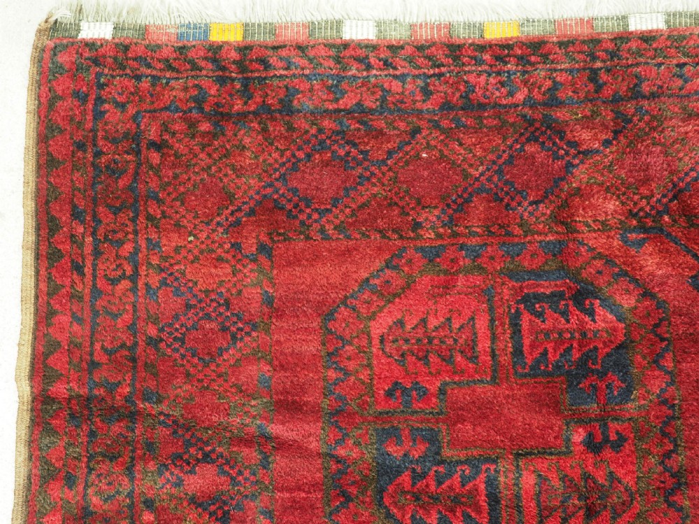 ANTIQUE AFGHAN ERSARI VILLAGE CARPET, OUTSTANDING EXAMPLE, CIRCA 1900. View VI