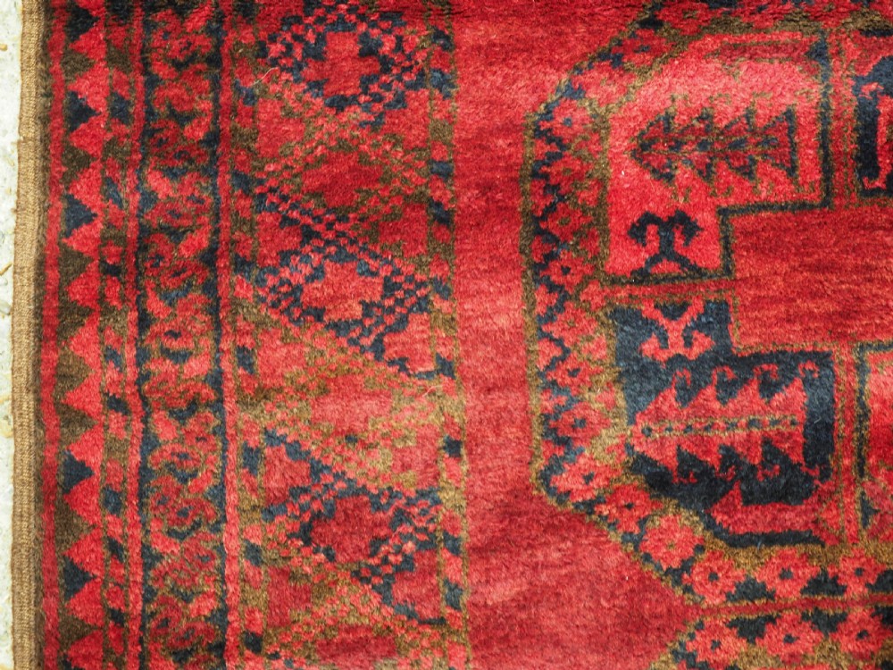ANTIQUE AFGHAN ERSARI VILLAGE CARPET, OUTSTANDING EXAMPLE, CIRCA 1900. View VII