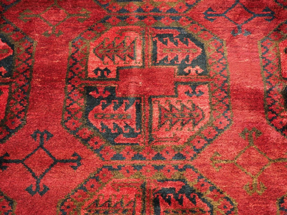 ANTIQUE AFGHAN ERSARI VILLAGE CARPET, OUTSTANDING EXAMPLE, CIRCA 1900. View IX
