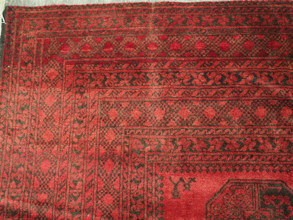 OLD AFGHAN VILLAGE CARPET, LARGE ROOM SIZE, CIRCA 1930. View V