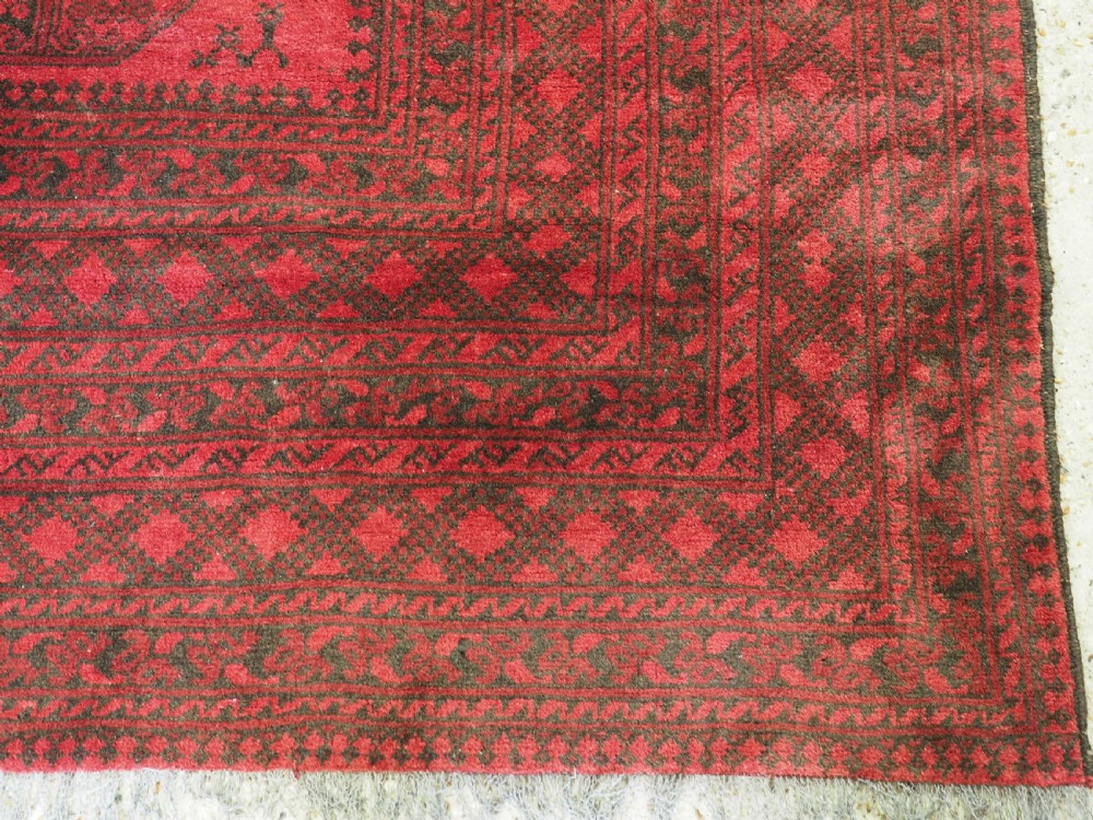 OLD AFGHAN VILLAGE CARPET, LARGE ROOM SIZE, CIRCA 1930. View VII