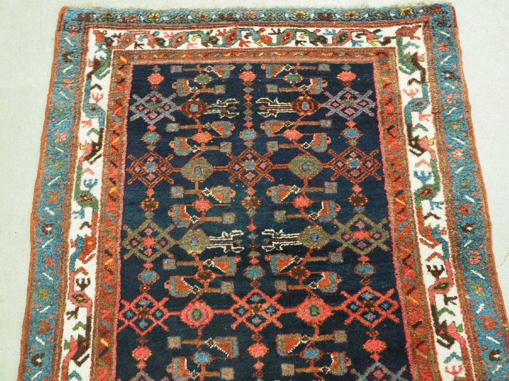 ANTIQUE HAMADAN RUNNER, LARGE SIZE & HARD WEARING, CIRCA 1920. View III