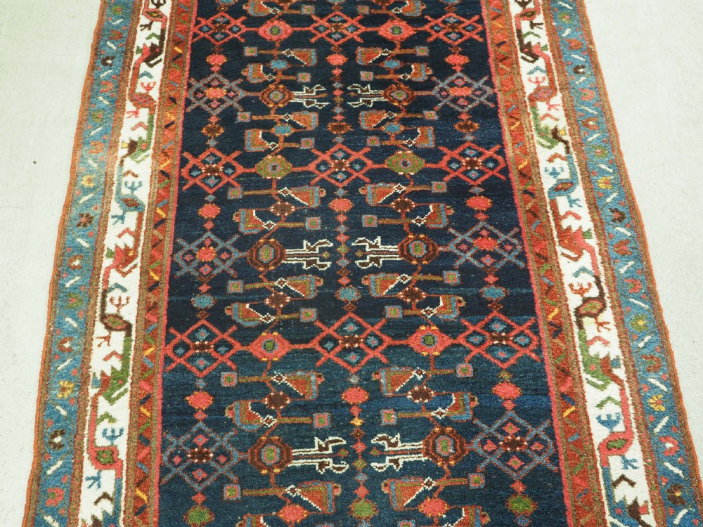 ANTIQUE HAMADAN RUNNER, LARGE SIZE & HARD WEARING, CIRCA 1920. View IV