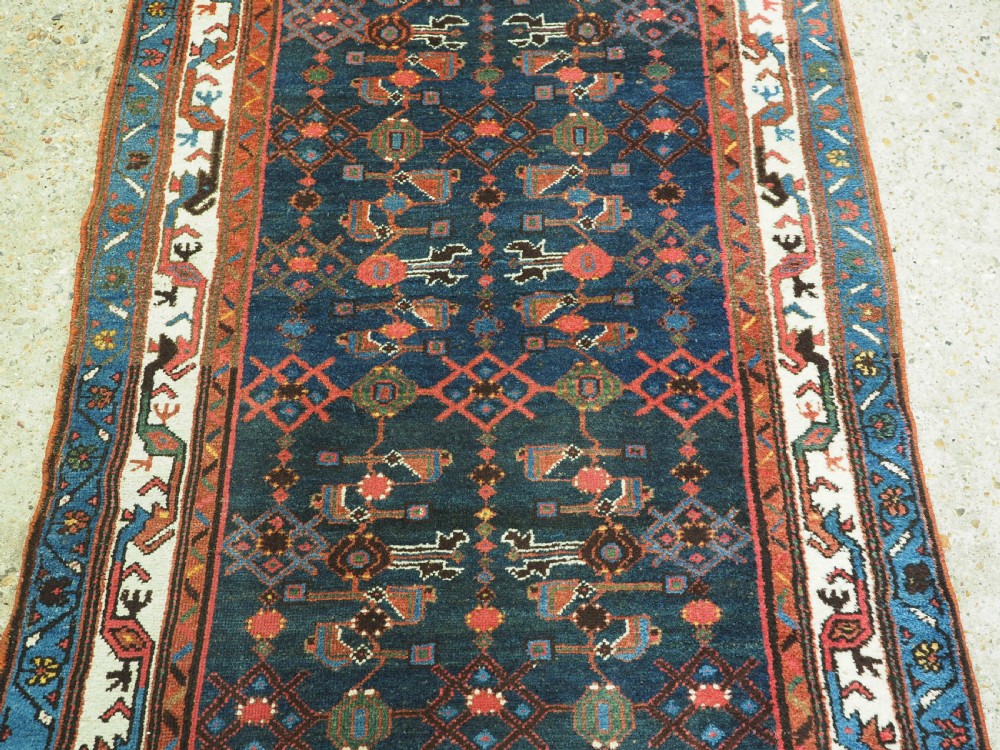 ANTIQUE HAMADAN RUNNER, LARGE SIZE & HARD WEARING, CIRCA 1920. View VII
