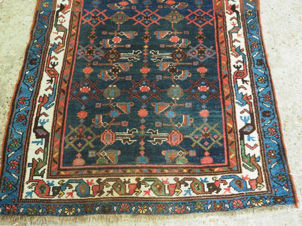 ANTIQUE HAMADAN RUNNER, LARGE SIZE & HARD WEARING, CIRCA 1920. View VIII