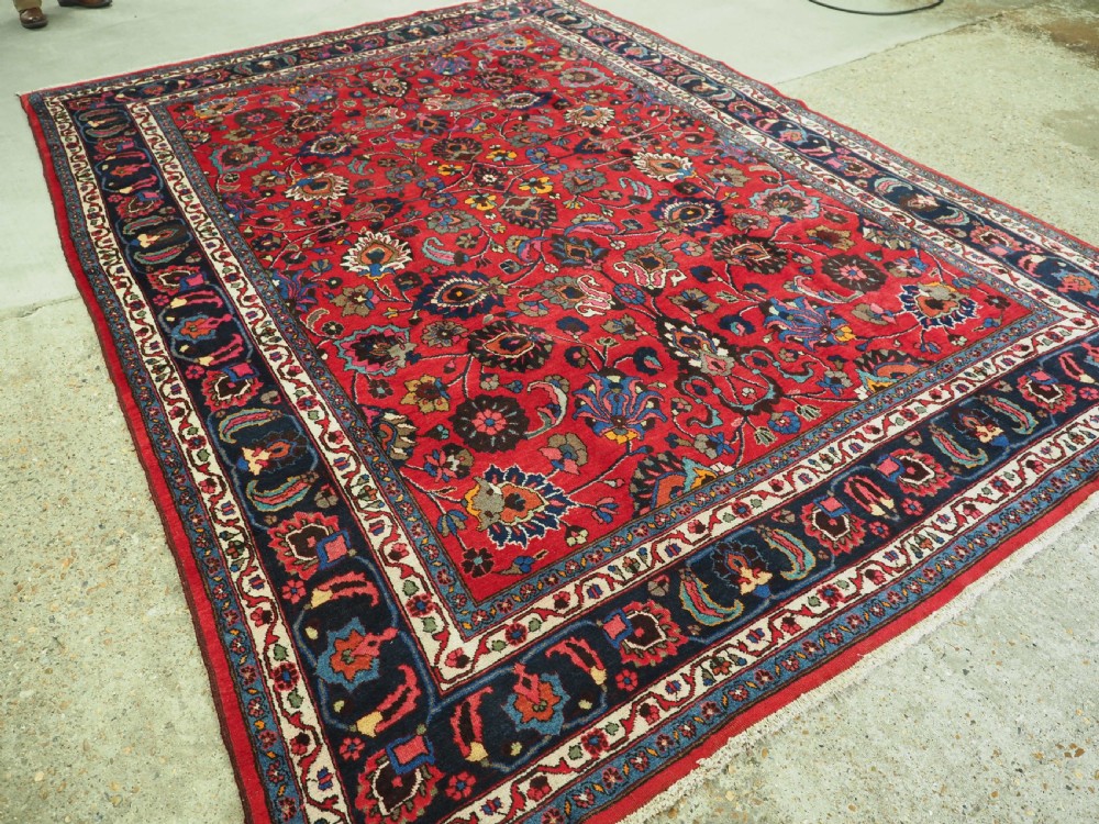 OLD KHORASAN CARPET, BOLD DESIGN & VERY HARD WEARING, CIRCA 1930.