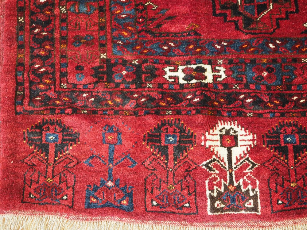 ANTIQUE ERSARI TURKMEN 9 GUL CHUVAL, PROBABLY KIZIL AYAK, CIRCA 1900. View IV