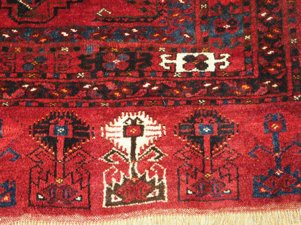 ANTIQUE ERSARI TURKMEN 9 GUL CHUVAL, PROBABLY KIZIL AYAK, CIRCA 1900. View VIII