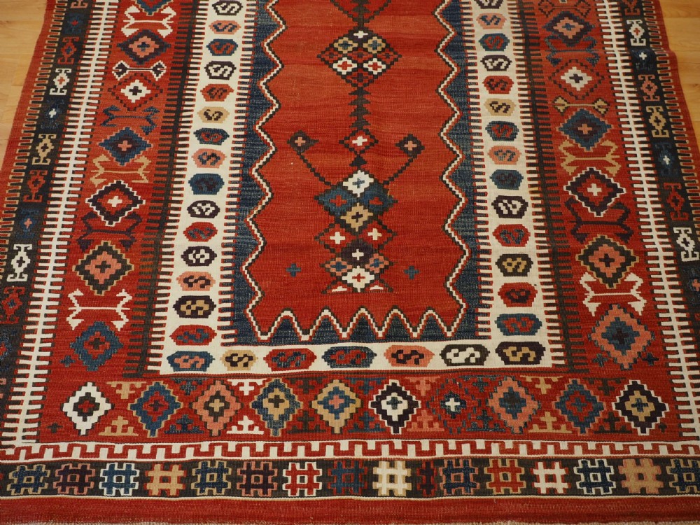 ANTIQUE TURKISH OBRUK PRAYER KILIM, OUTSTANDING CONDITION, CIRCA 1900. View V