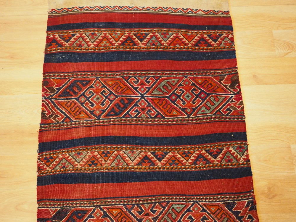 ANTIQUE TURKISH MARASH REGION GRAIN BAG KILIM RUNNER, CIRCA 1900/20. View V