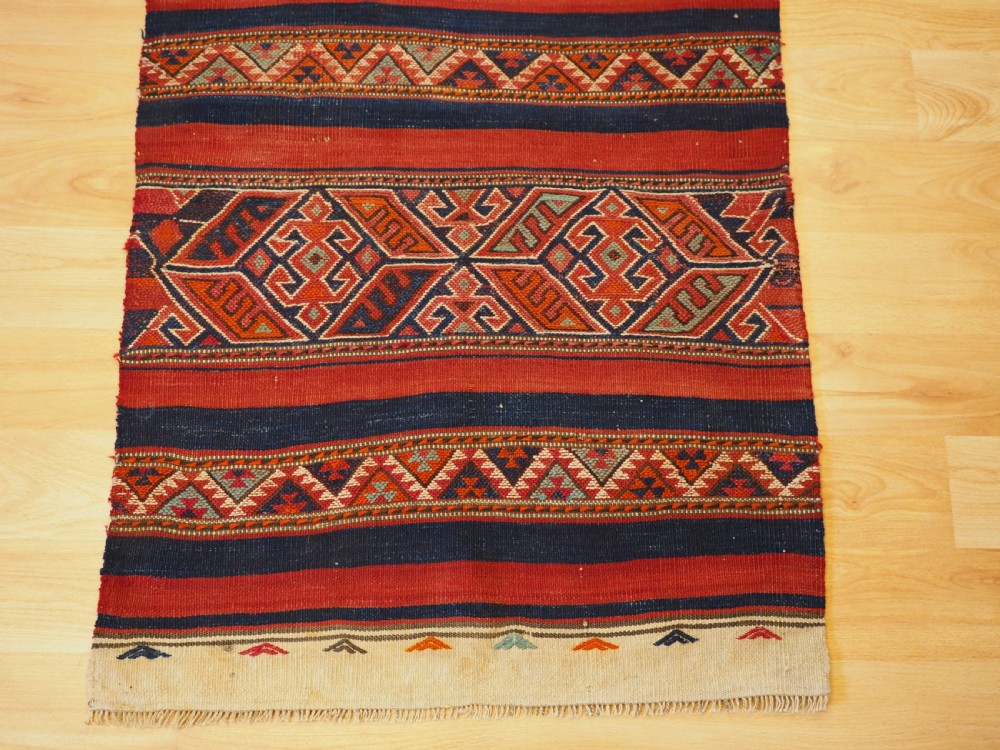 ANTIQUE TURKISH MARASH REGION GRAIN BAG KILIM RUNNER, CIRCA 1900/20. View VI