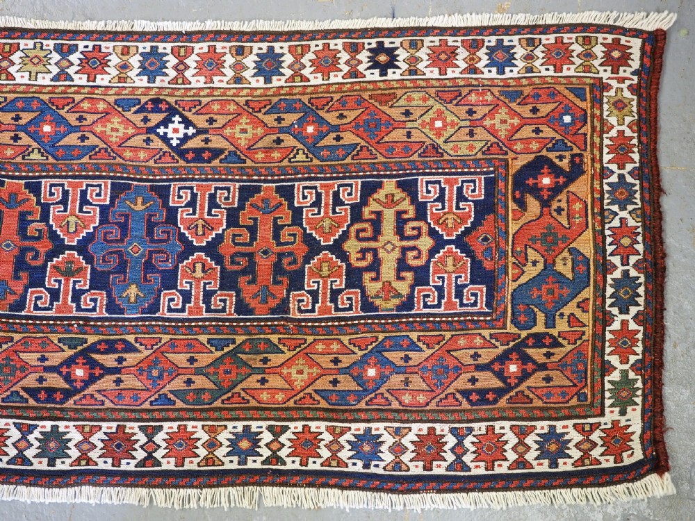 ANTIQUE SHAHSAVAN MAFRASH PANEL IN SOUMAK TECHNIQUE, CIRCA 1880. View III