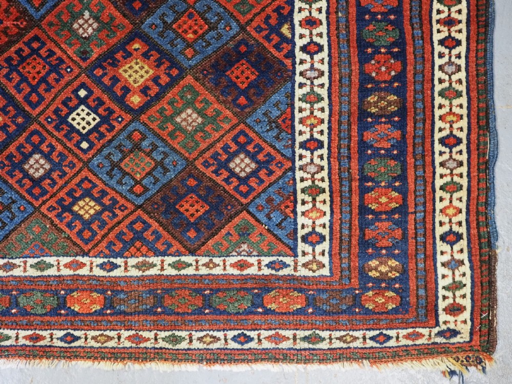 ANTIQUE JAF KURD BAG FACE WITH DIAMOND LATTICE DESIGN, CIRCA 1900. View V