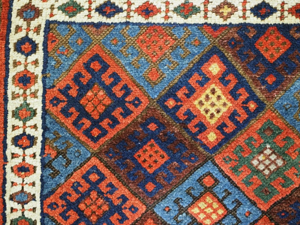 ANTIQUE JAF KURD BAG FACE WITH DIAMOND LATTICE DESIGN, CIRCA 1900. View VIII