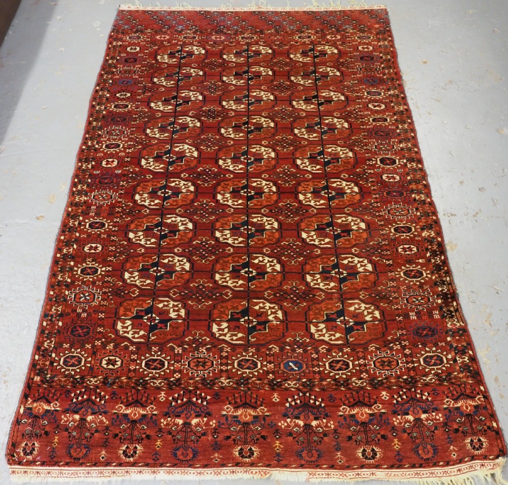 ANTIQUE TEKKE TURKMEN 'DIP KHALI' RUG, SUPERB SOFT WOOL, 2ND HALF 19TH CENTURY.