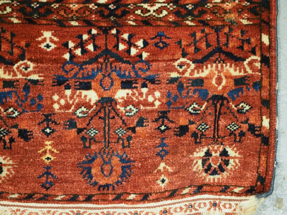 ANTIQUE TEKKE TURKMEN 'DIP KHALI' RUG, SUPERB SOFT WOOL, 2ND HALF 19TH CENTURY. View XI
