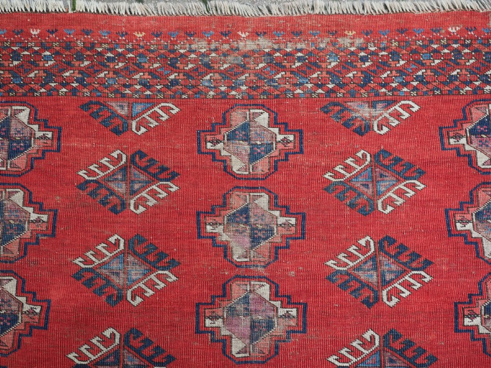 ANTIQUE ERSARI TURKMEN CHUVAL OF SCARCE DESIGN, 1ST HALF 19TH CENTURY. View IV