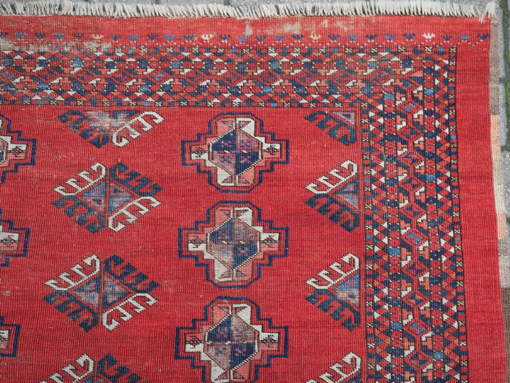 ANTIQUE ERSARI TURKMEN CHUVAL OF SCARCE DESIGN, 1ST HALF 19TH CENTURY. View VI