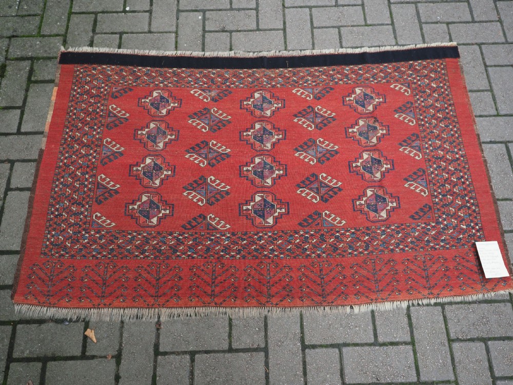 ANTIQUE ERSARI TURKMEN CHUVAL OF SCARCE DESIGN, 1ST HALF 19TH CENTURY. View IX