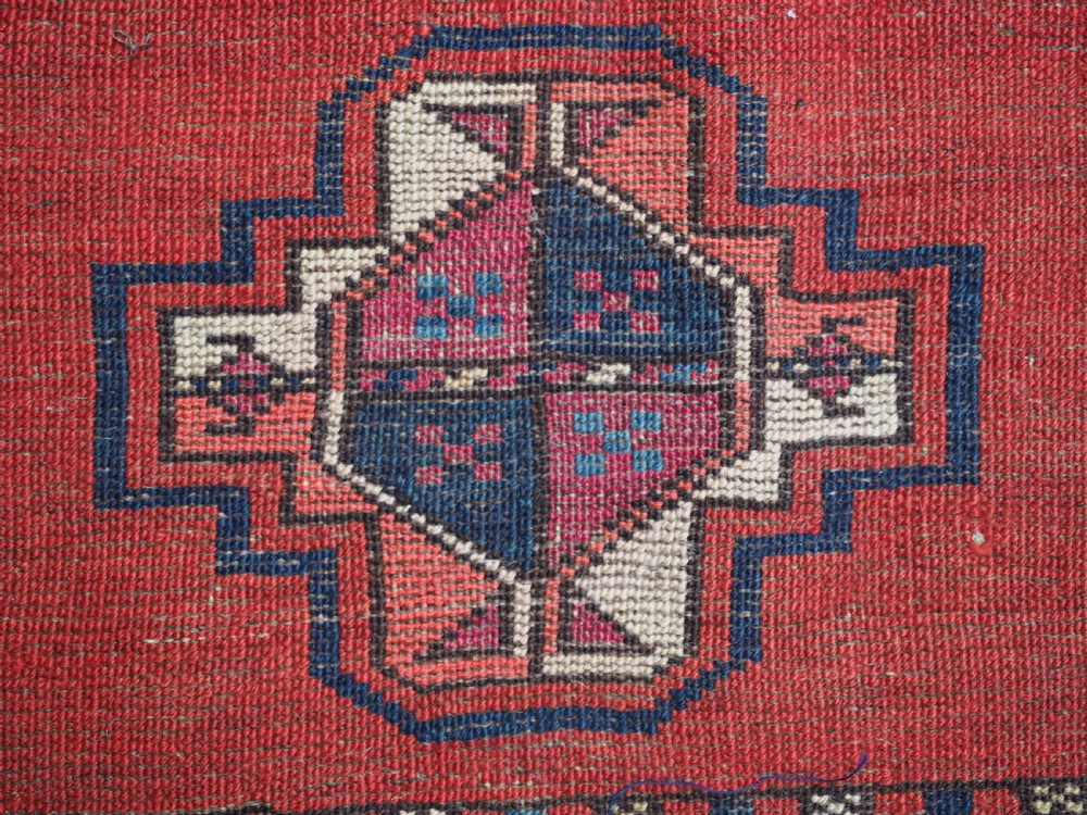ANTIQUE ERSARI TURKMEN CHUVAL OF SCARCE DESIGN, 1ST HALF 19TH CENTURY. View X