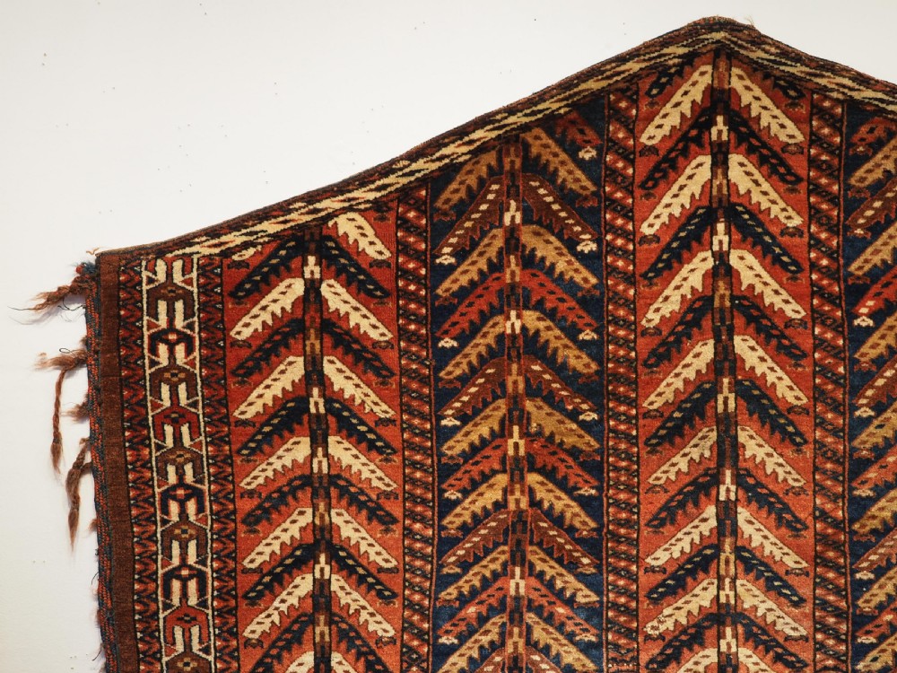 ANTIQUE YOMUT TURKMEN ASMALYK, BRIDAL CAMEL DECORATION, 2ND HALF 19TH CENTURY. View III