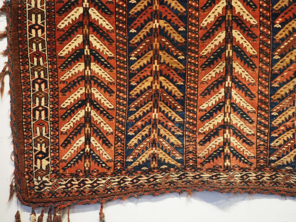 ANTIQUE YOMUT TURKMEN ASMALYK, BRIDAL CAMEL DECORATION, 2ND HALF 19TH CENTURY. View V