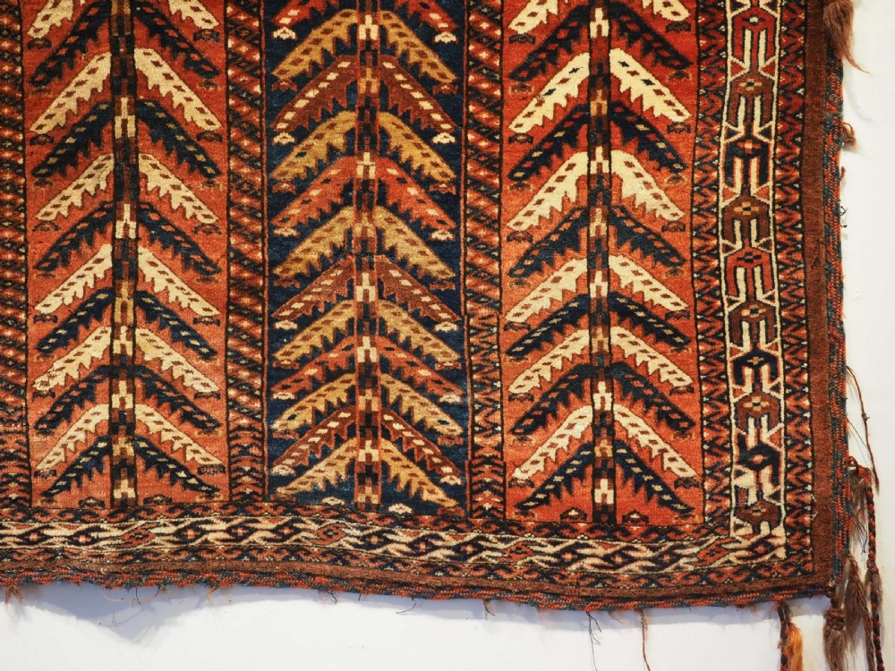ANTIQUE YOMUT TURKMEN ASMALYK, BRIDAL CAMEL DECORATION, 2ND HALF 19TH CENTURY. View VI