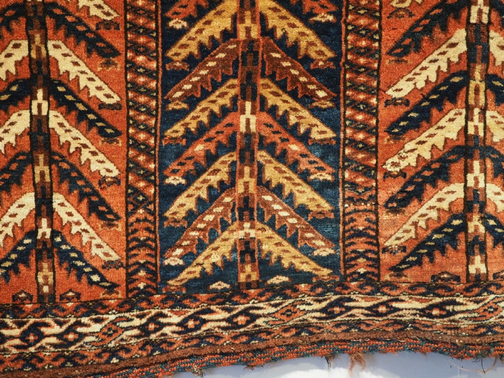 ANTIQUE YOMUT TURKMEN ASMALYK, BRIDAL CAMEL DECORATION, 2ND HALF 19TH CENTURY. View VIII