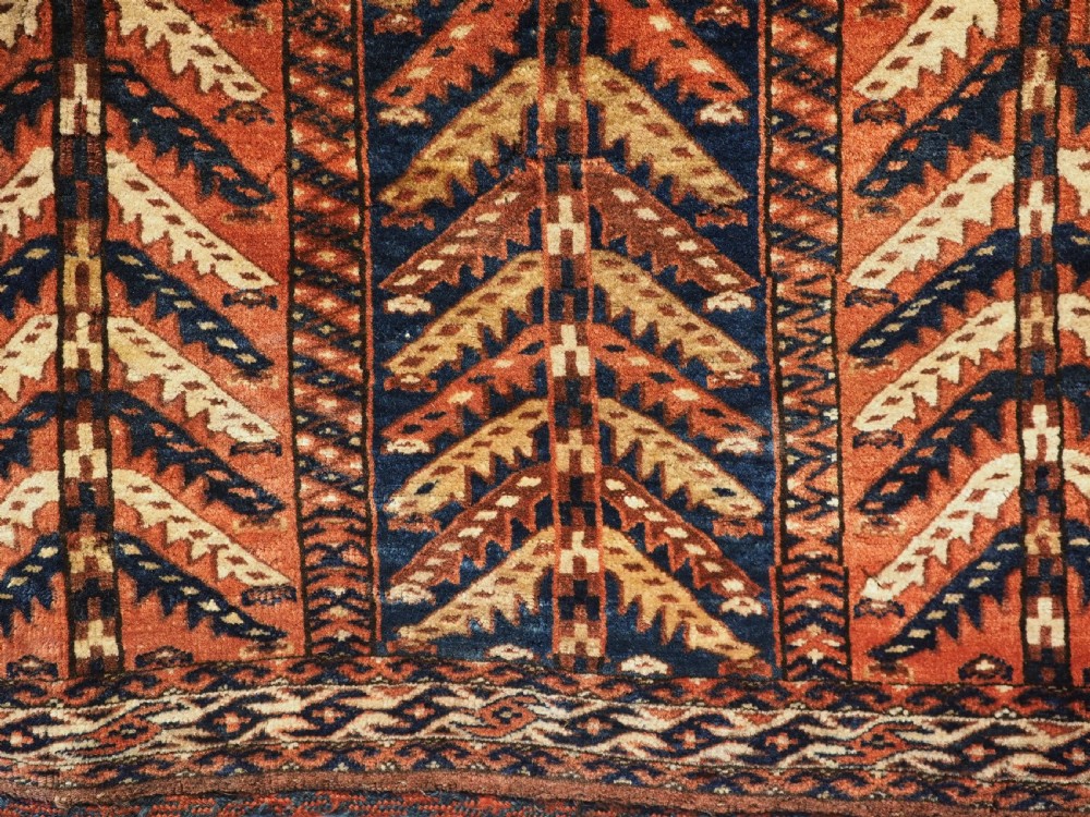 ANTIQUE YOMUT TURKMEN ASMALYK, BRIDAL CAMEL DECORATION, 2ND HALF 19TH CENTURY. View IX