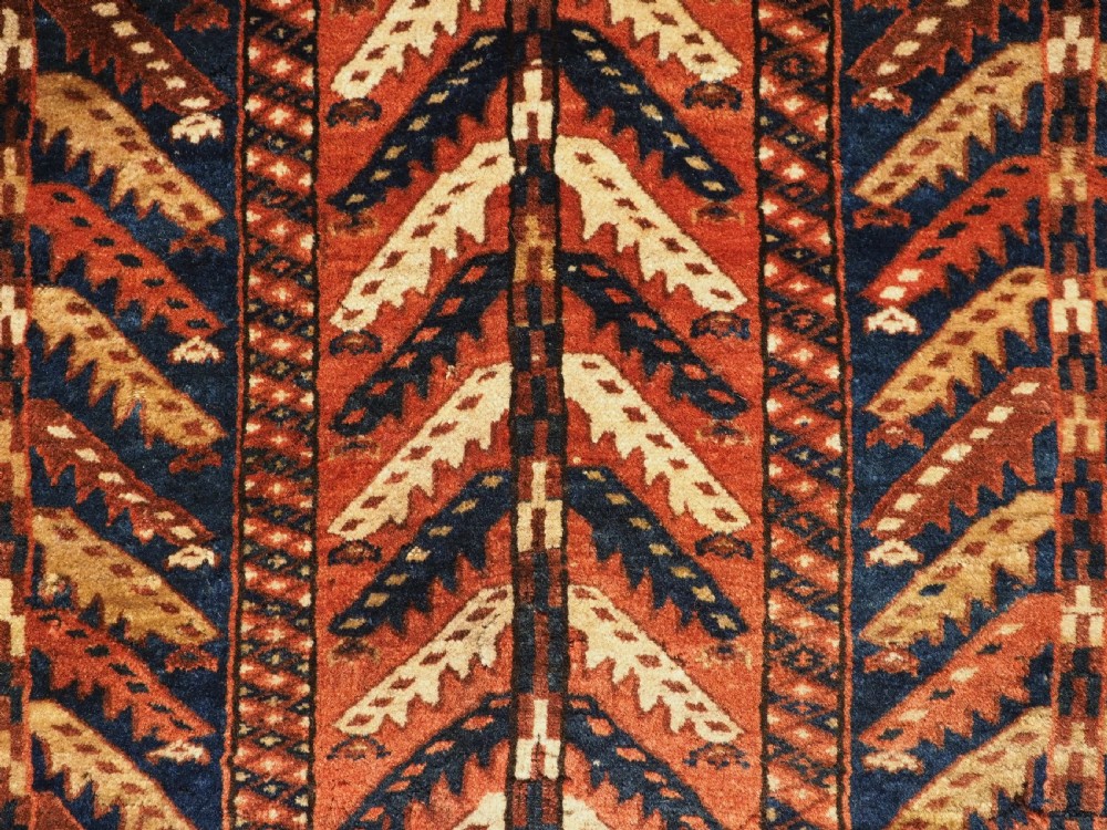 ANTIQUE YOMUT TURKMEN ASMALYK, BRIDAL CAMEL DECORATION, 2ND HALF 19TH CENTURY. View X