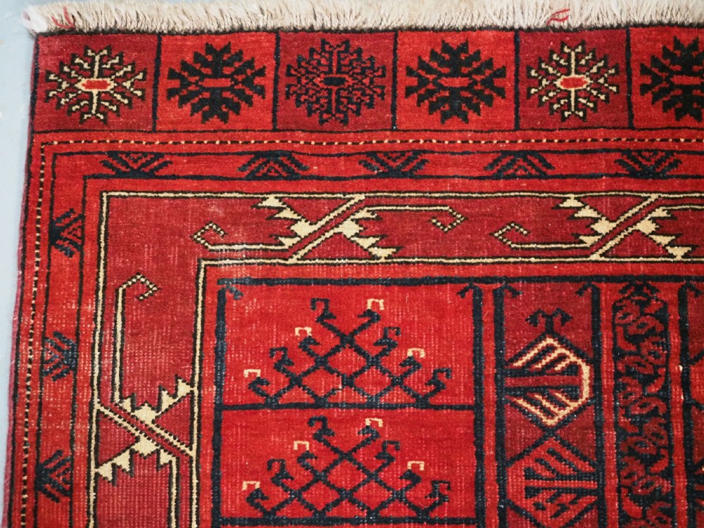 OLD AFGHAN TAGHAN PURDAH ENSI RUG, TREE DESIGN, CIRCA 1920. View VI