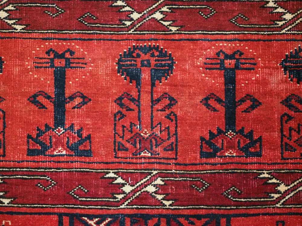 OLD AFGHAN TAGHAN PURDAH ENSI RUG, TREE DESIGN, CIRCA 1920. View VII
