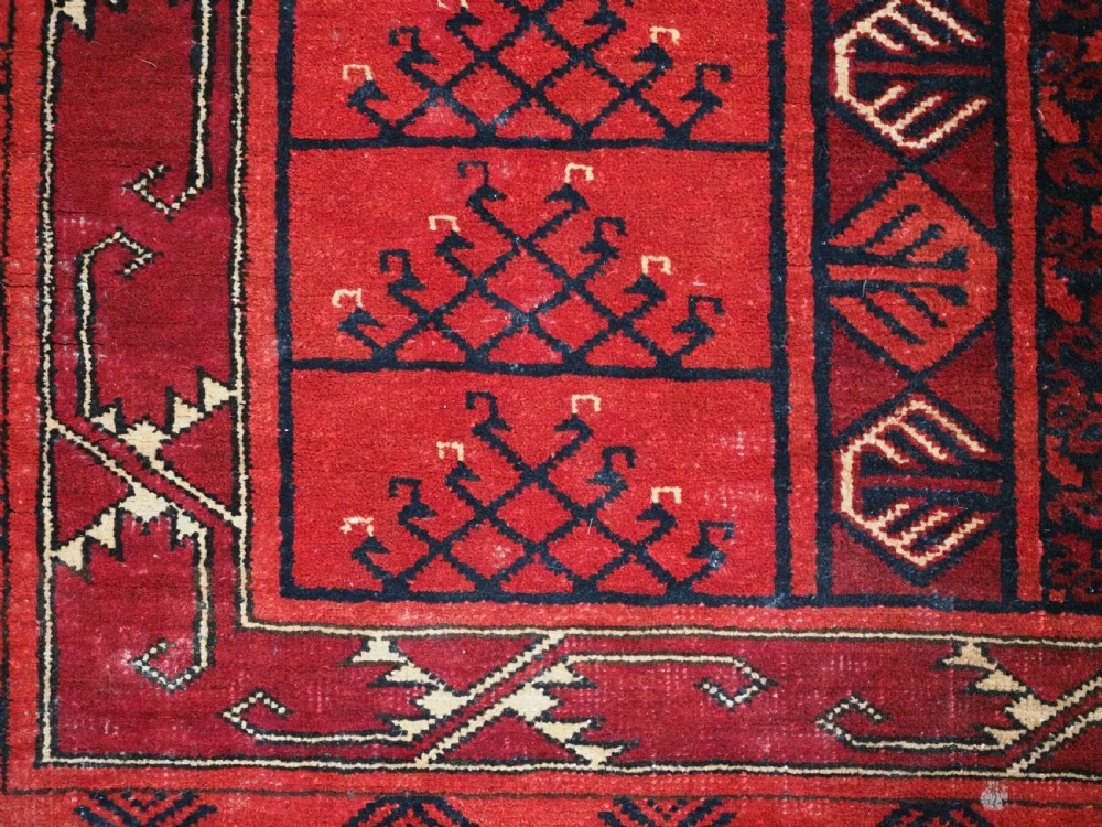 OLD AFGHAN TAGHAN PURDAH ENSI RUG, TREE DESIGN, CIRCA 1920. View VIII