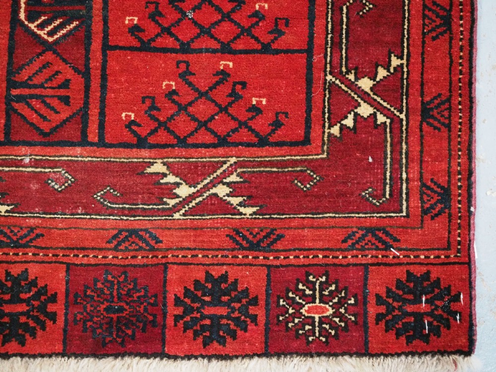 OLD AFGHAN TAGHAN PURDAH ENSI RUG, TREE DESIGN, CIRCA 1920. View IX